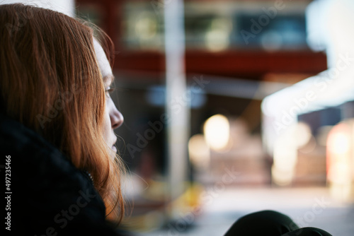 Young woman looking away photo