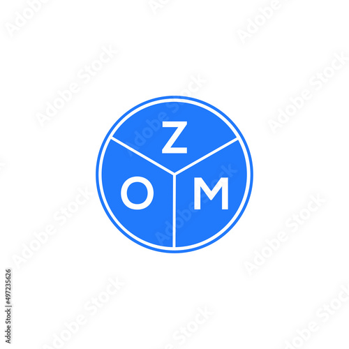 ZOM letter logo design on white background. ZOM creative circle letter logo concept. ZOM letter design.