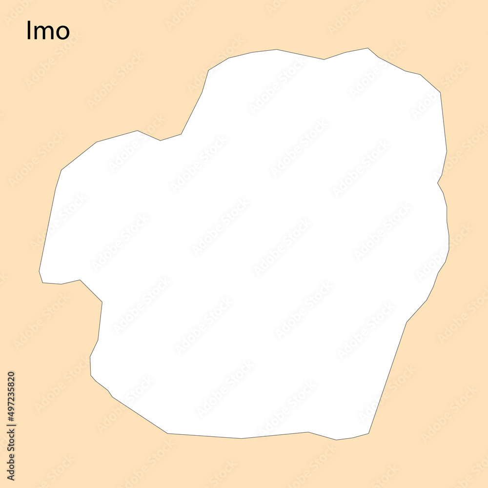 High Quality map of Imo is a region of Nigeria High Quality map of Imo is a region of Nigeria