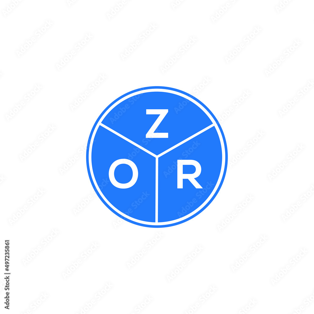 ZOR letter logo design on white background. ZOR creative circle letter logo concept. ZOR letter design. ZOR letter logo design on white background. ZOR creative circle letter logo concept. ZOR letter design.