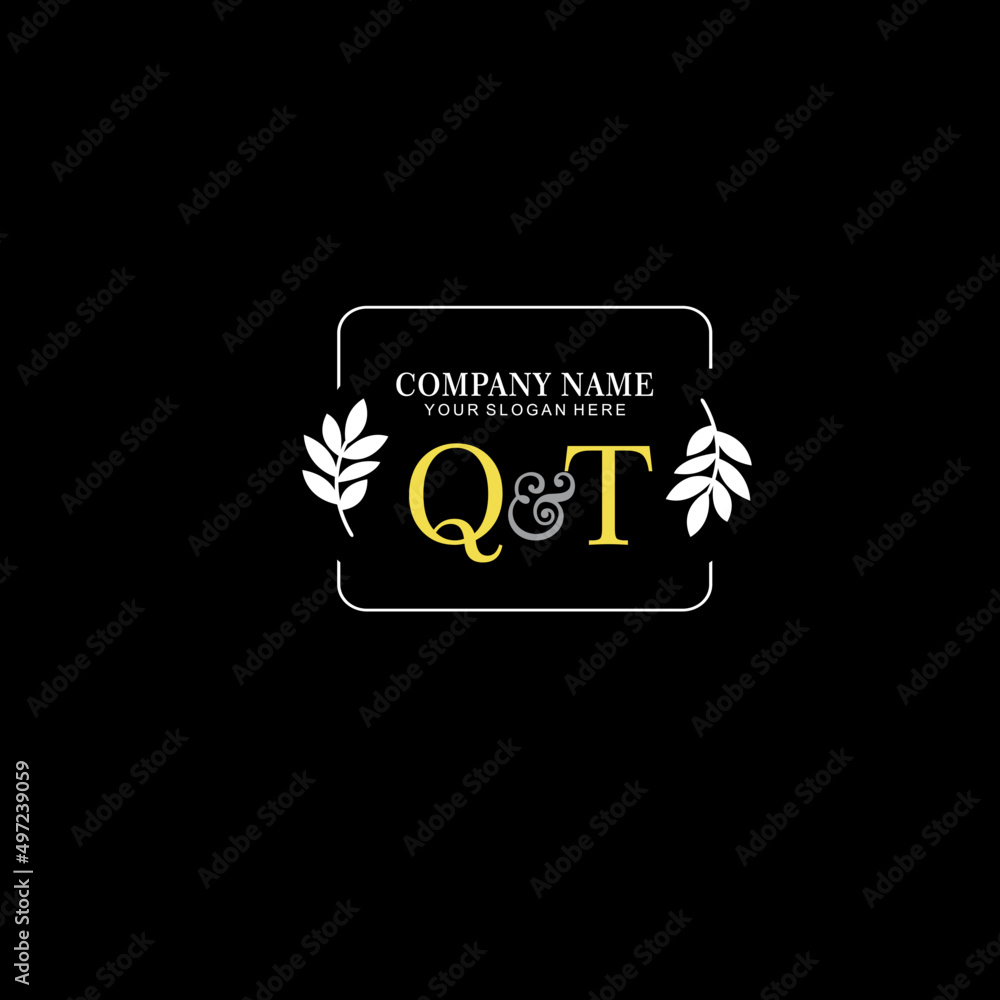 QT Beauty vector initial logo art handwriting logo of initial signature wedding fashion jewerly boutique floral QT Beauty vector initial logo art handwriting logo of initial signature wedding fashion jewerly boutique floral