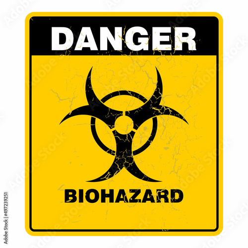 Danger, Biohazard, sign and sticker label