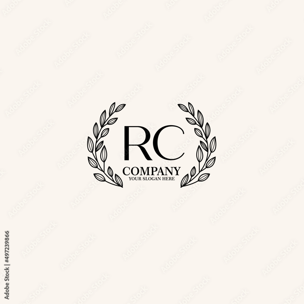 RC Beauty vector initial logo art handwriting logo of initial signature, wedding, fashion, jewelry, boutique, floral RC Beauty vector initial logo art handwriting logo of initial signature, wedding, fashion, jewelry, boutique, floral
