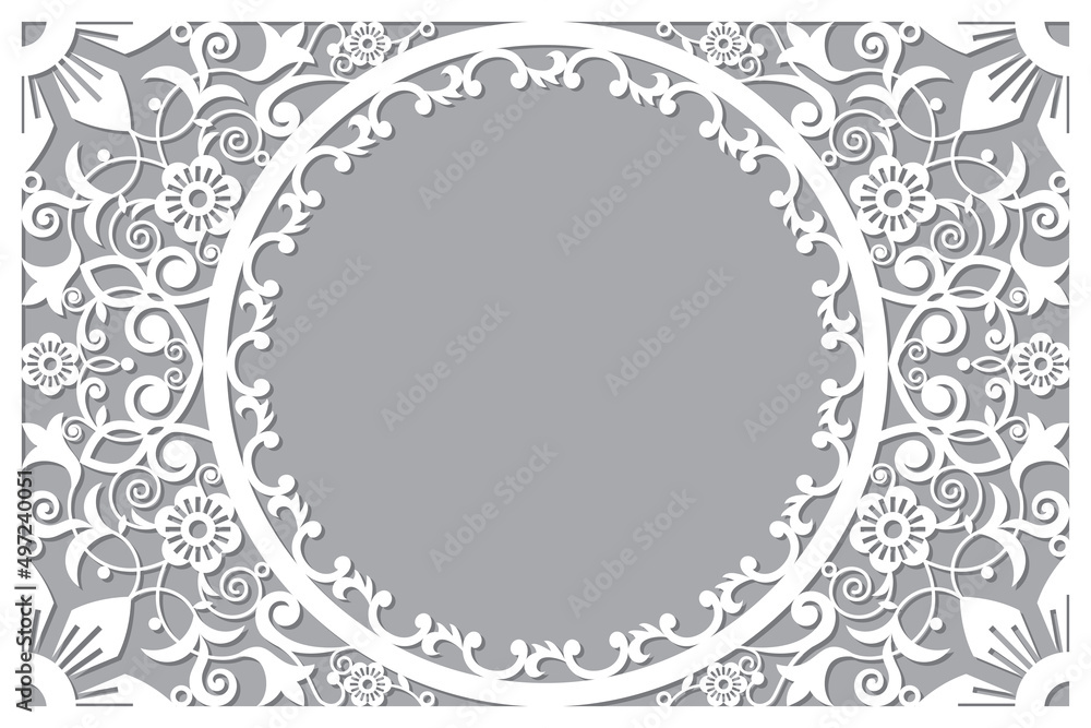 Traditional vector frame or border design with empty space in the middle, Moroccan carved wall panels art, vector arabic pattern with flowers, leaves and swirls - 6x9 format
Traditional vector frame or border design with empty space in the middle, Moroccan carved wall panels art, vector arabic pattern with flowers, leaves and swirls - 6x9 format