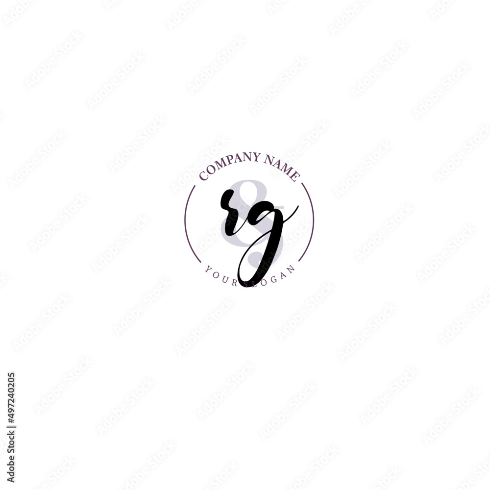 RG Initial letter handwriting and signature logo. Beauty vector initial logo .Fashion boutique floral and botanical RG Initial letter handwriting and signature logo. Beauty vector initial logo .Fashion boutique floral and botanical
