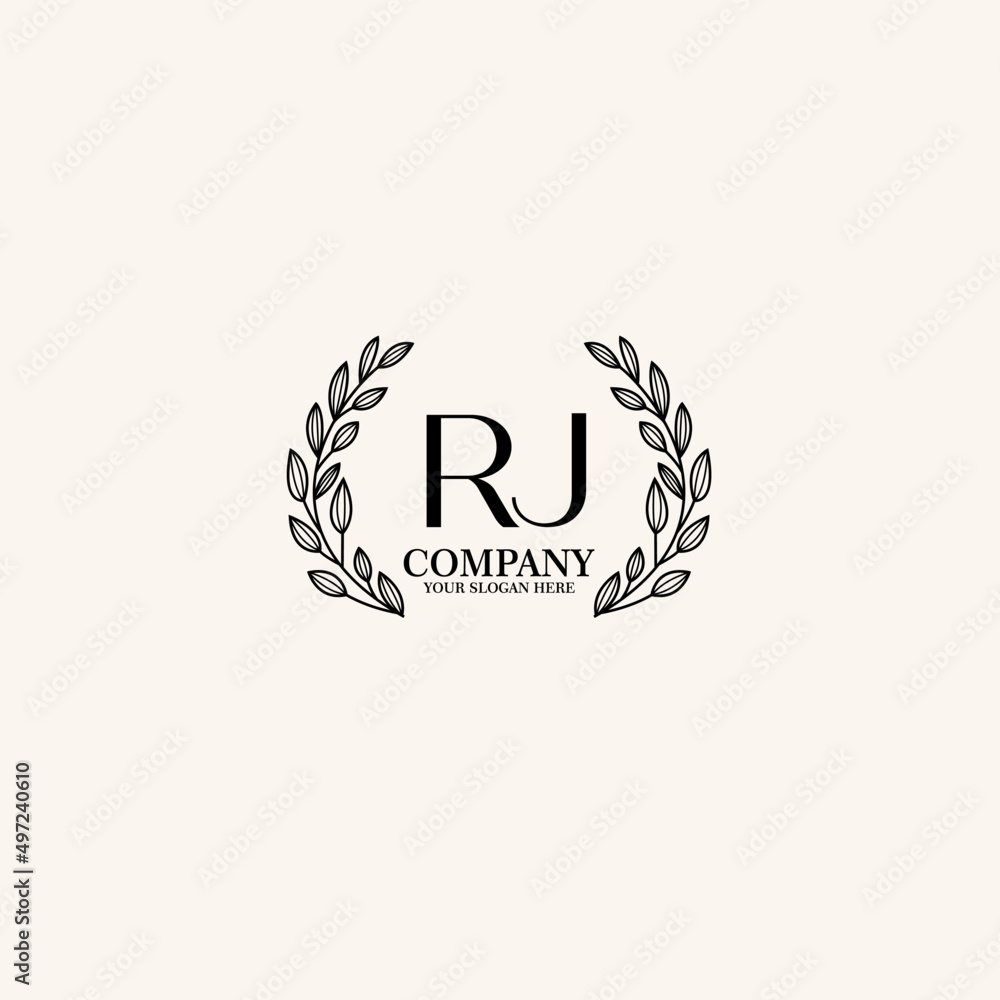 RJ Beauty vector initial logo art handwriting logo of initial signature, wedding, fashion, jewelry, boutique, floral RJ Beauty vector initial logo art handwriting logo of initial signature, wedding, fashion, jewelry, boutique, floral
