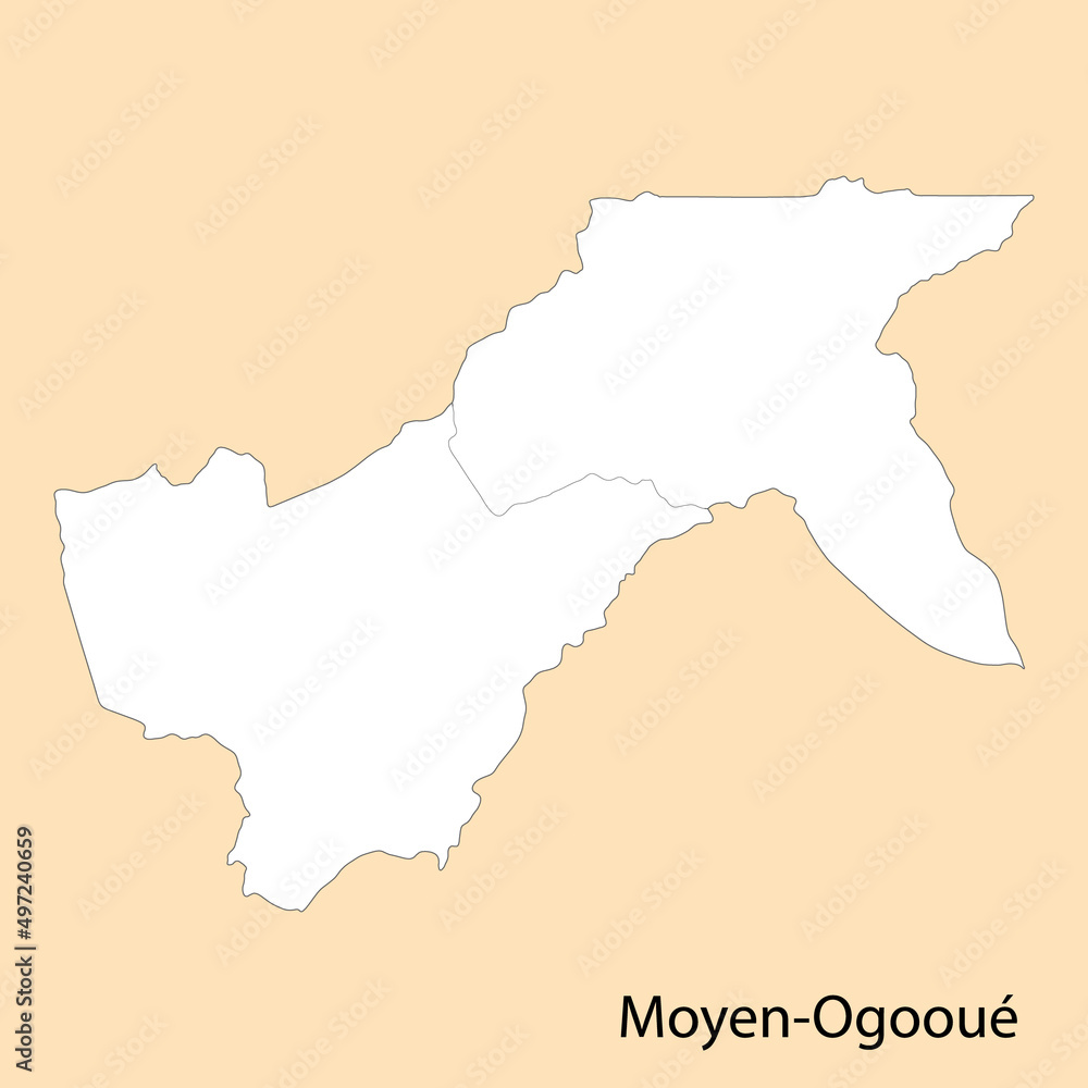 High Quality map of Moyen-Ogooue is a region of Gabon High Quality map of Moyen-Ogooue is a region of Gabon