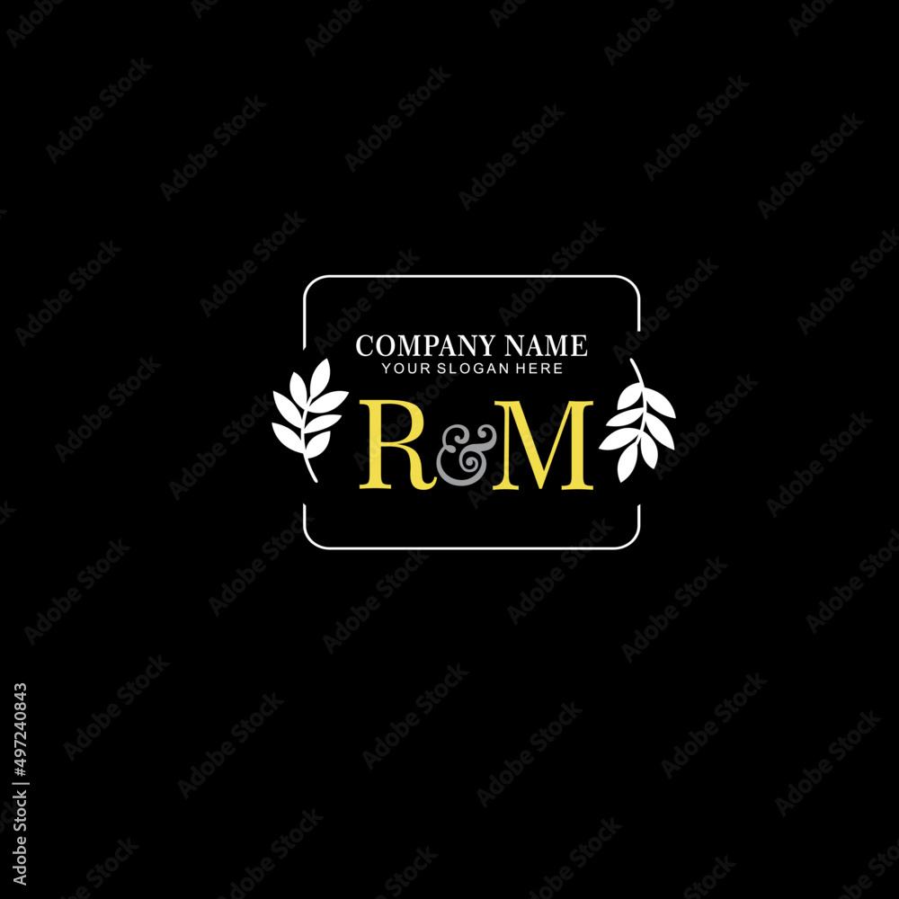 RM Beauty vector initial logo art handwriting logo of initial signature, wedding, fashion, jewelry, boutique, floral RM Beauty vector initial logo art handwriting logo of initial signature, wedding, fashion, jewelry, boutique, floral