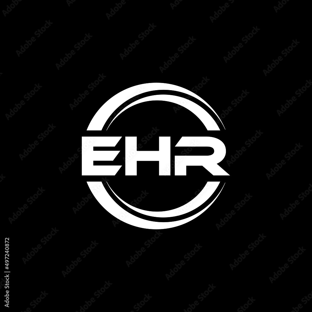 EHR letter logo design with black background in illustrator, vector logo modern alphabet font overlap style. calligraphy designs for logo, Poster, Invitation, etc. EHR letter logo design with black background in illustrator, vector logo modern alphabet font overlap style. calligraphy designs for logo, Poster, Invitation, etc.