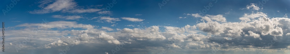 Fantastic clouds against blue sky, panorama Fantastic clouds against blue sky, panorama