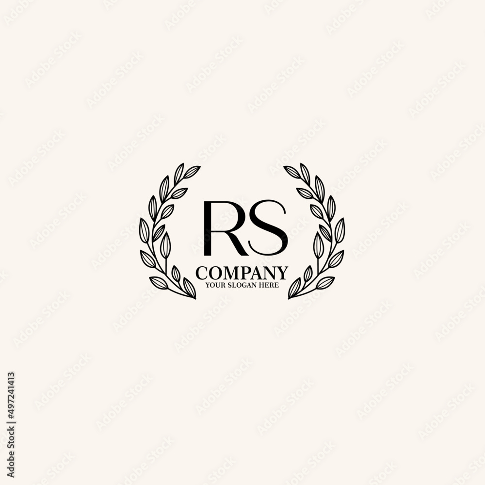 RS Beauty vector initial logo art  handwriting logo of initial signature, wedding, fashion, jewelry, boutique, floral