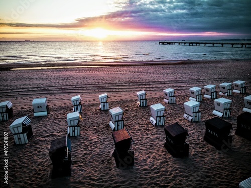 sunset on the beach