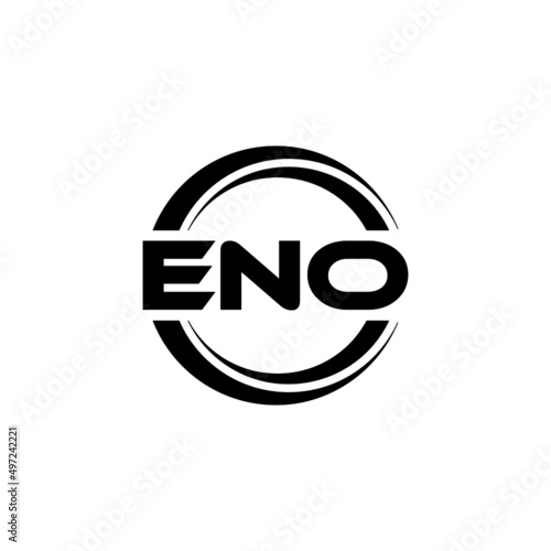 ENO letter logo design with white background in illustrator  vector logo modern alphabet font overlap style. calligraphy designs for logo  Poster  Invitation  etc.