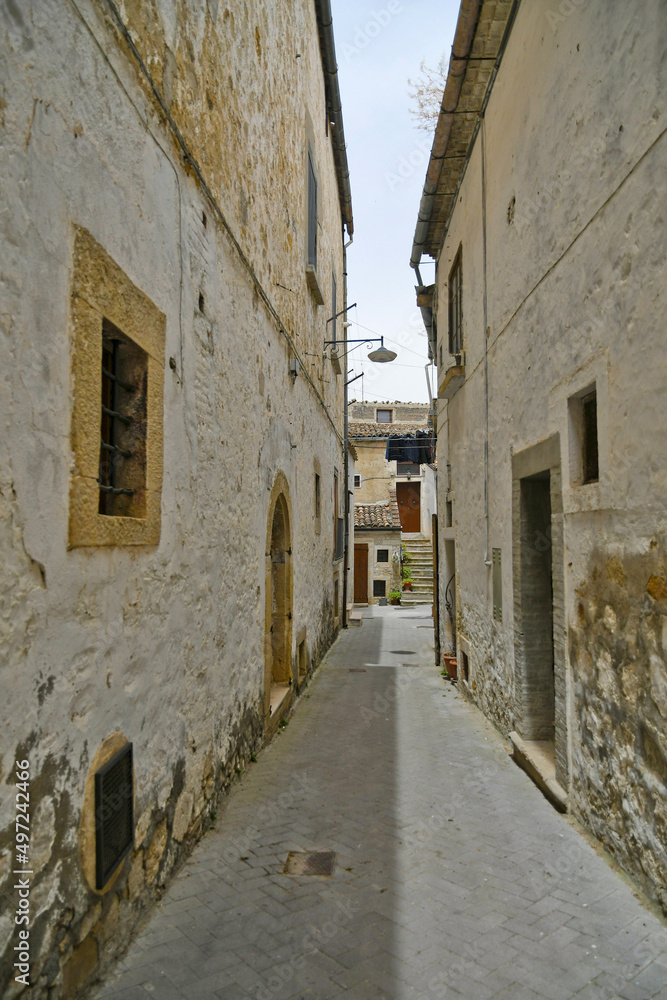Fototapeta Vertical view of the beautiful town of Candela in Puglia region, Italy