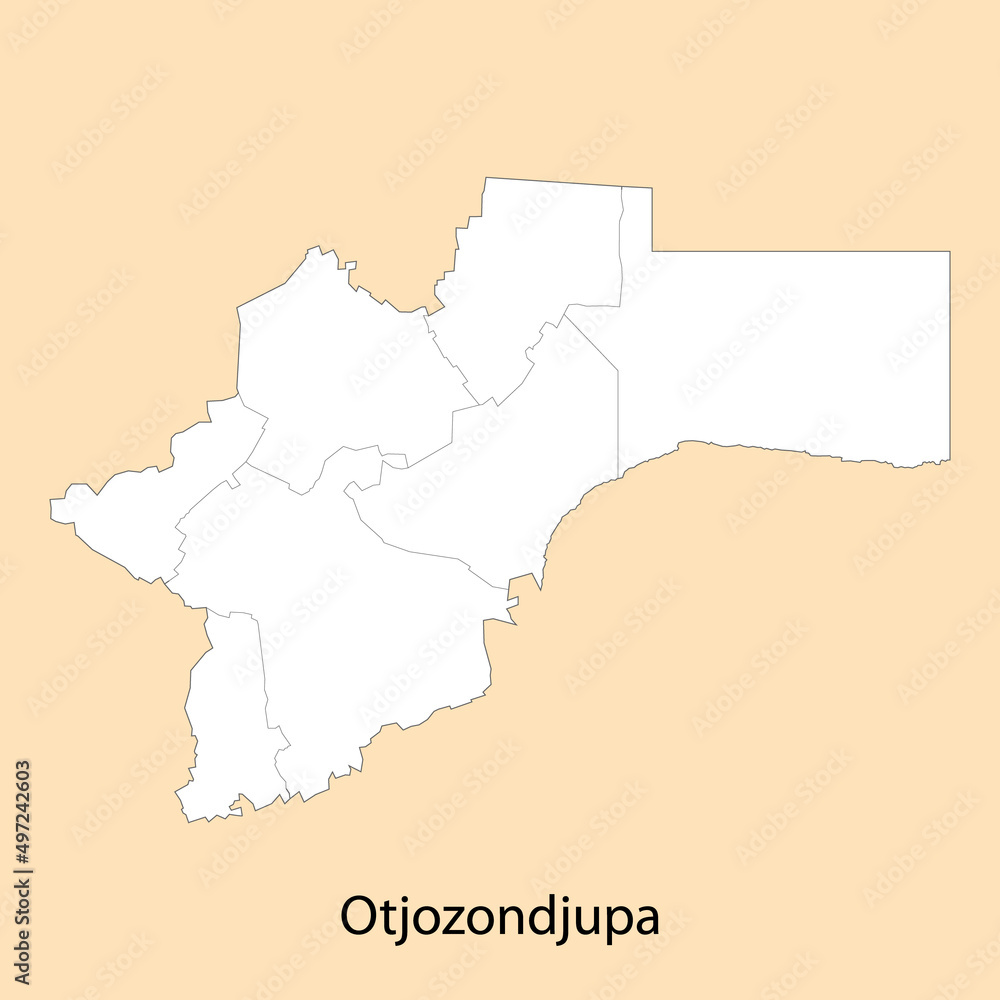 High Quality map of Otjozondjupa is a region of Namibia High Quality map of Otjozondjupa is a region of Namibia