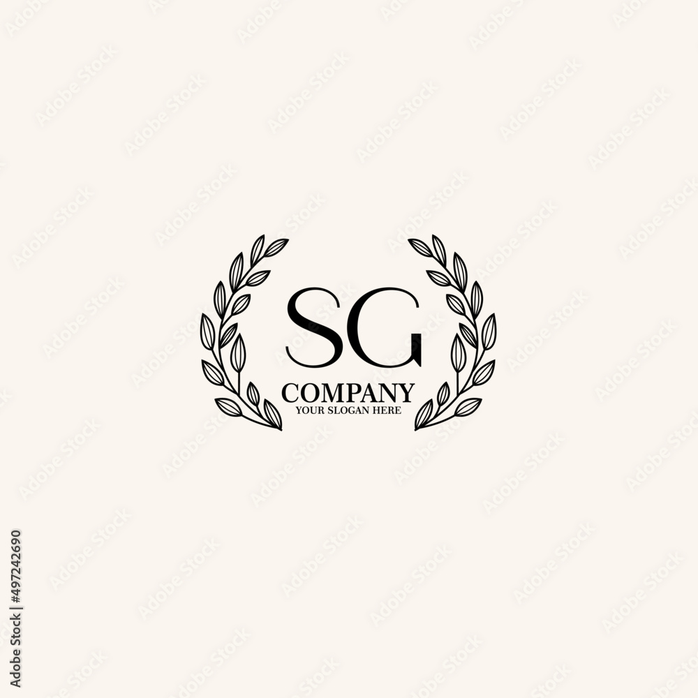 SG Beauty vector initial logo art handwriting logo of initial signature, wedding, fashion, jewelry, boutique, floral SG Beauty vector initial logo art handwriting logo of initial signature, wedding, fashion, jewelry, boutique, floral