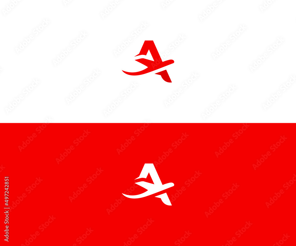Obraz premium Letter A Travel Logo