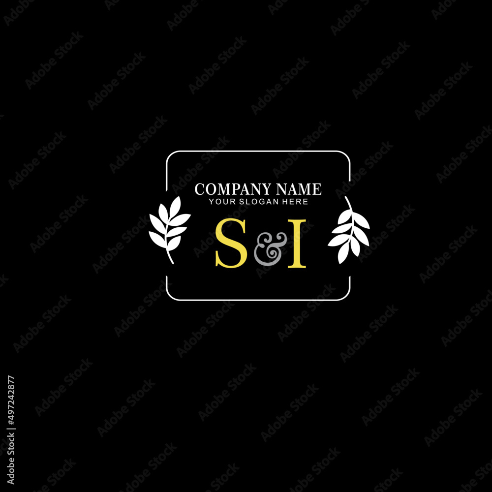SI Beauty vector initial logo art handwriting logo of initial signature, wedding, fashion, jewelry, boutique, floral SI Beauty vector initial logo art handwriting logo of initial signature, wedding, fashion, jewelry, boutique, floral