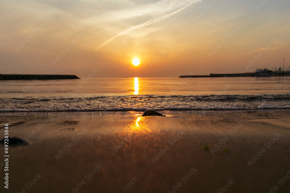sunset over sea. amazing natural clouds sunset over sea. amazing natural clouds