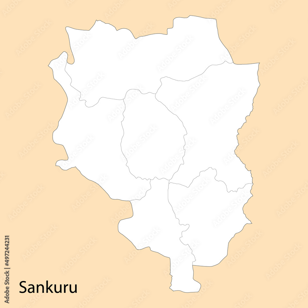 High Quality map of Sankuru is a region of DR Congo High Quality map of Sankuru is a region of DR Congo