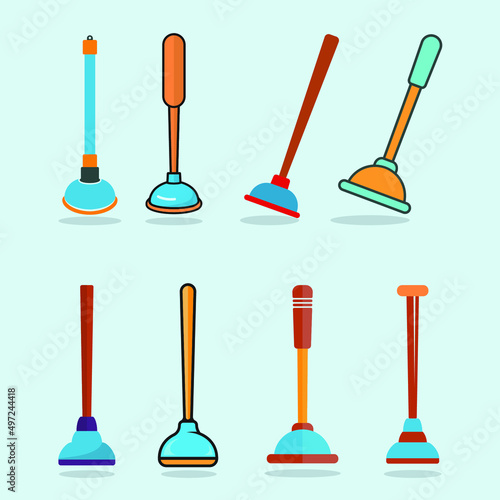 Rubber Plunger Vector And Clip Art Illustrations Unique Symbol Designs