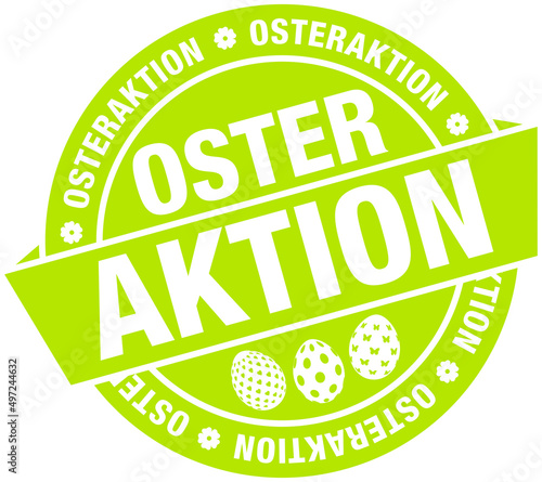 Button Banner "Osteraktion" Ostereier Flat Grün