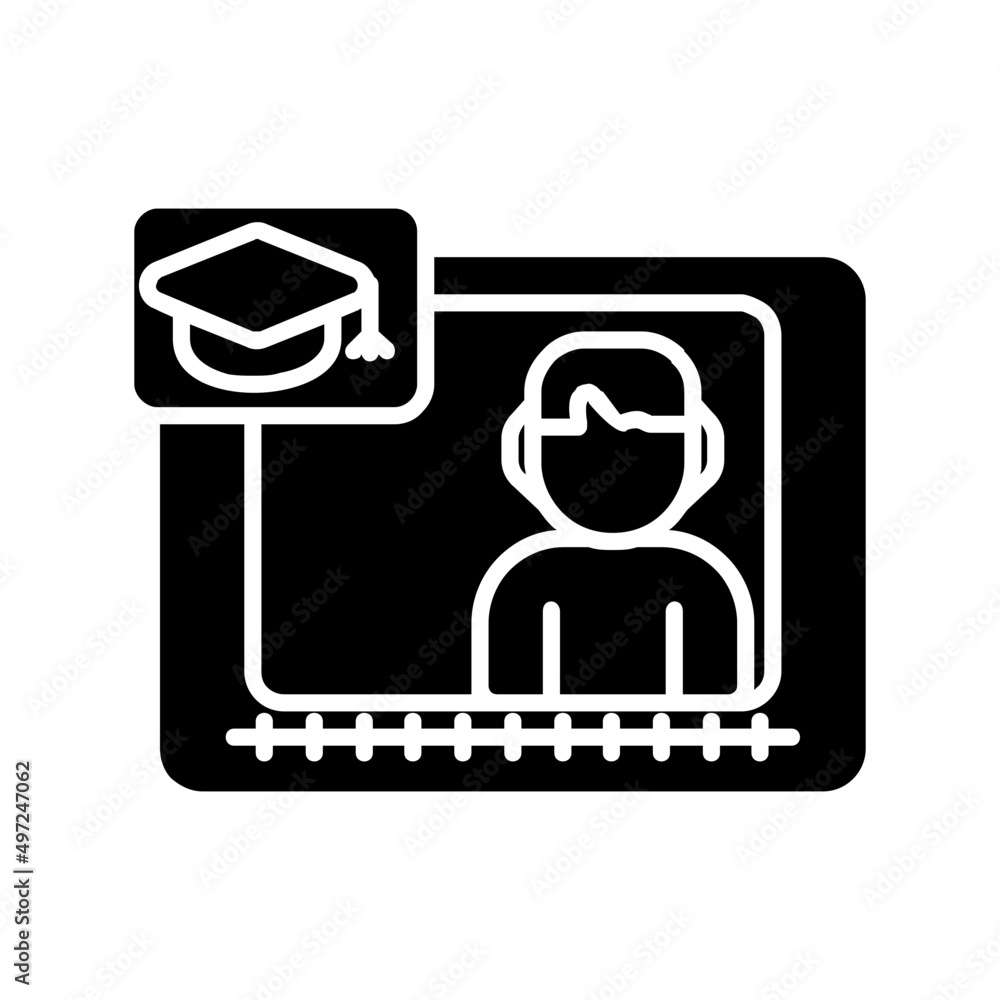 Fototapeta premium Online learning Icon