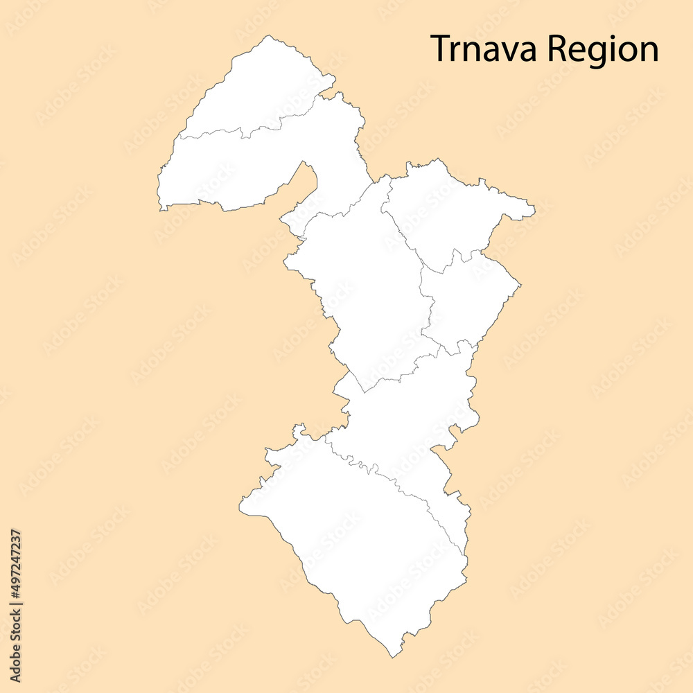 High Quality map of Trnava Region is a province of Slovakia High Quality map of Trnava Region is a province of Slovakia