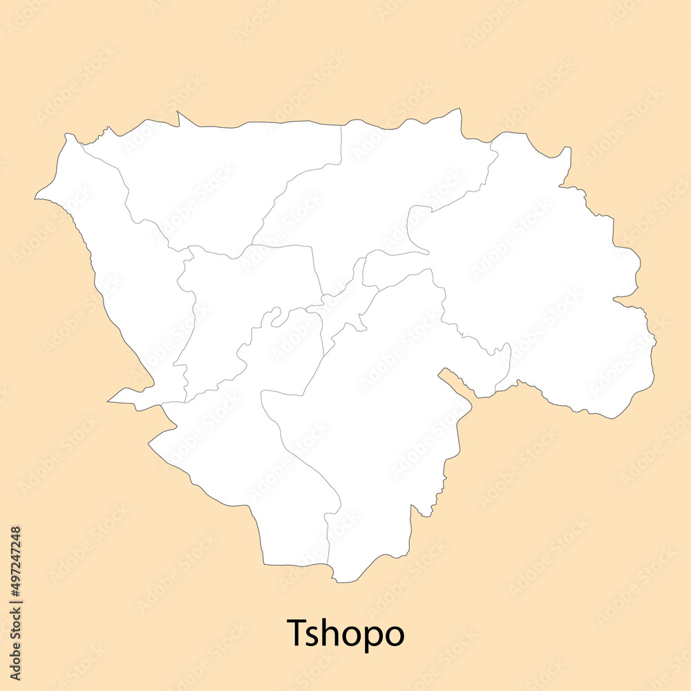 High Quality map of Tshopo is a region of DR Congo High Quality map of Tshopo is a region of DR Congo