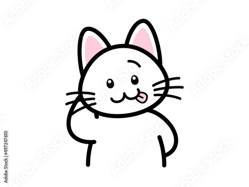 てへぺろでごまかす猫