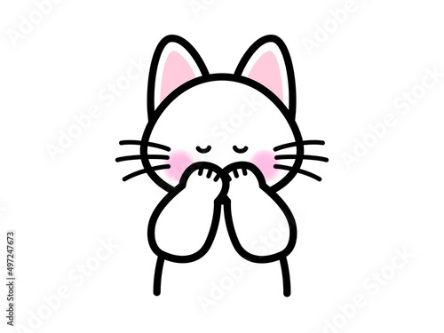 もじもじする猫