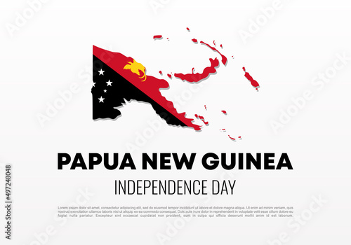 Papua New Guinea Independence day background banner poster for national celebration on September 16.