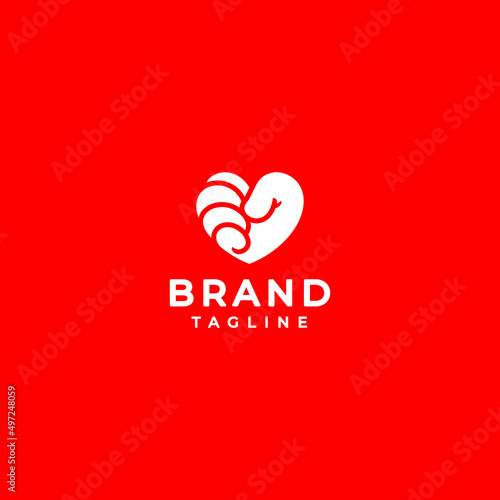 The Hand Grips form a Heart Symbol. Playful logo design with a love icon with a hand grip motif.