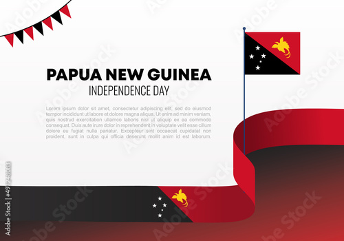 Papua New Guinea Independence day background banner poster for national celebration on September 16.