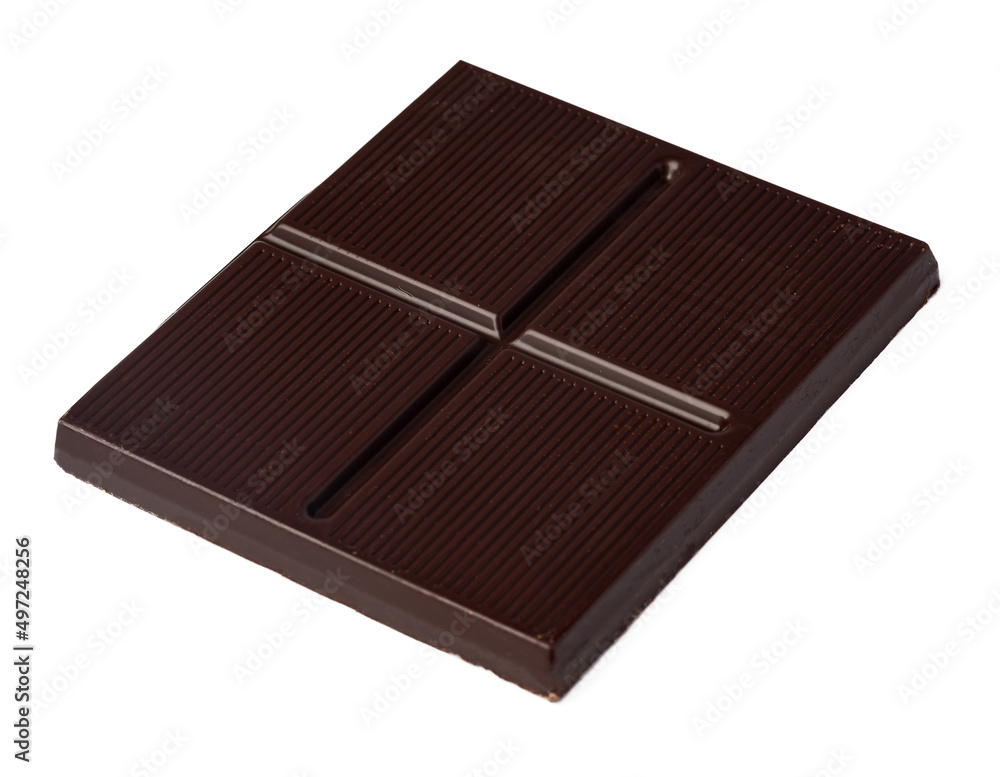 Small chocolate bar isolated on white background Small chocolate bar isolated on white background