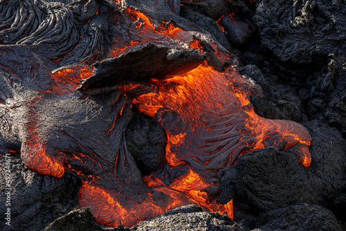 Red lava texture
