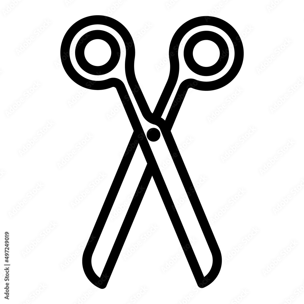 Scissors Tool Flat Icon Isolated On White Background Scissors Tool Flat Icon Isolated On White Background
