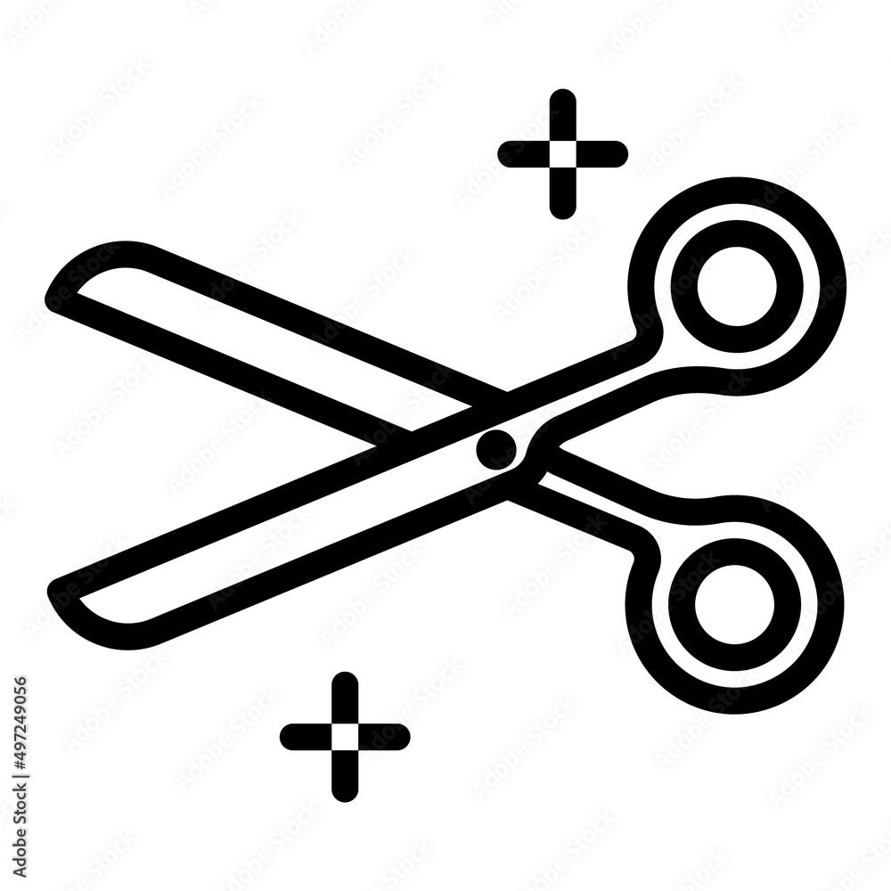 Scissors Tool Flat Icon Isolated On White Background Scissors Tool Flat Icon Isolated On White Background