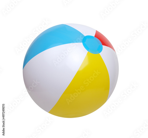 Beach ball isolated on white background