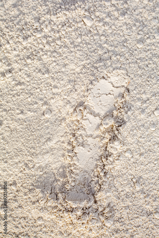 Close up of organic white natural clay powder for face mask, face cream, body wrap, selective focus. Abstract background Close up of organic white natural clay powder for face mask, face cream, body wrap, selective focus. Abstract background
