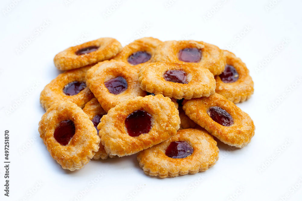 Puff pastry cookies filled with jam Puff pastry cookies filled with jam