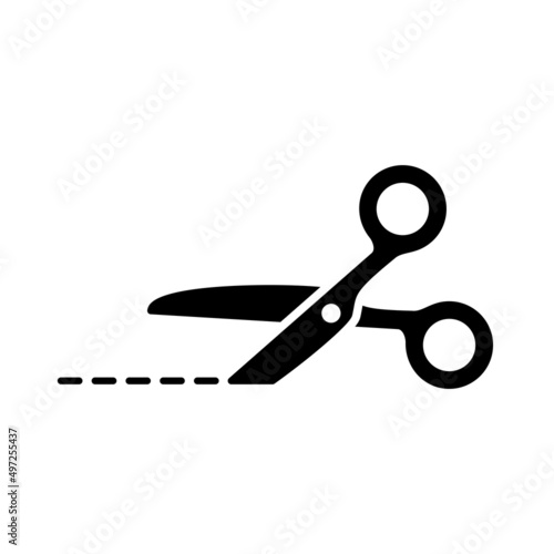 Scissor, cut Icon Logo Design Vector Template Illustration