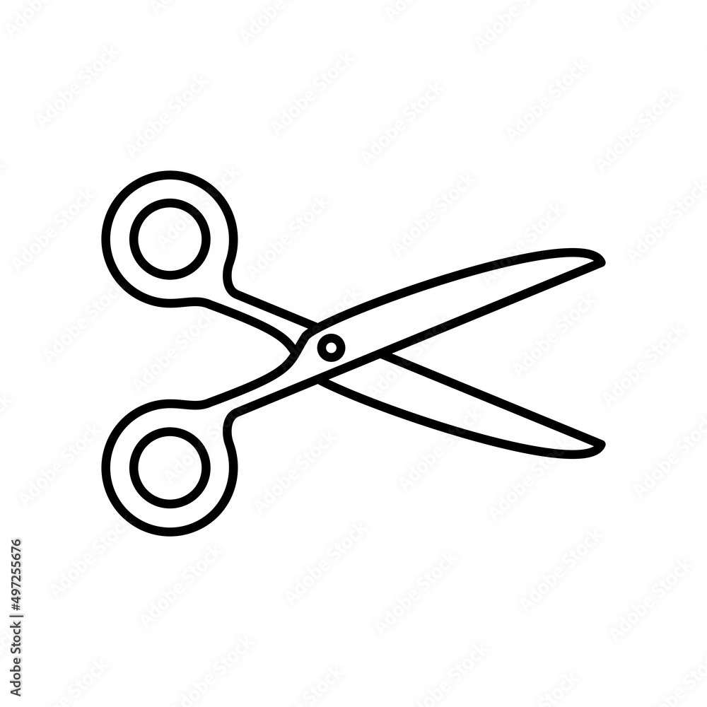 Fototapeta premium Scissor, cut Icon Logo Design Vector Template Illustration