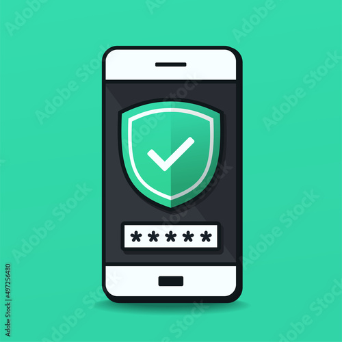 Free Download Phone login password. Verification code. Vector illustration - GFXLoad