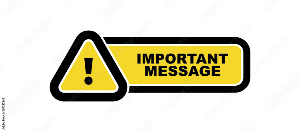 important message sign important message sign