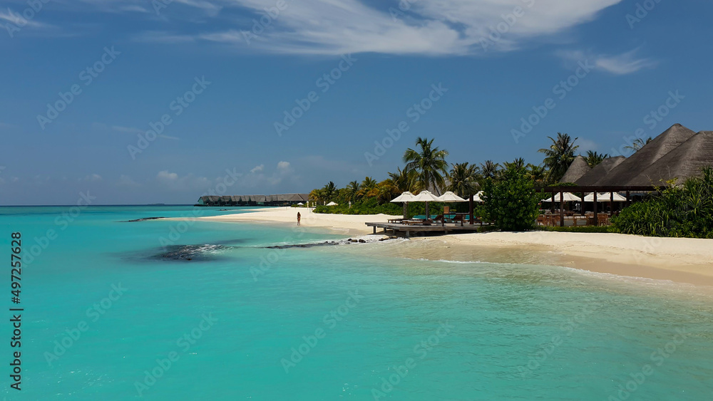 Naklejka premium Bungalow in the Maldives