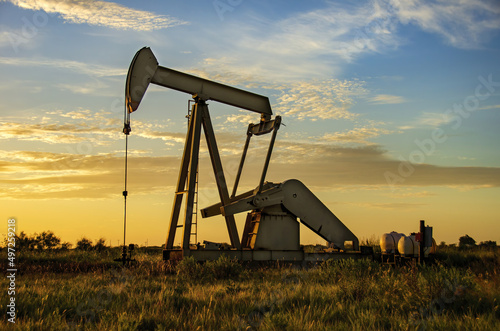 Canvas Print Texas oil pump at work
