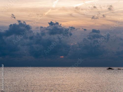 shot of sea landscape from south of france. photo