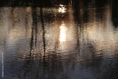 Sunset reflection on the lake