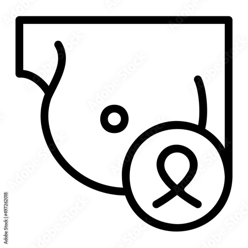 breast line icon